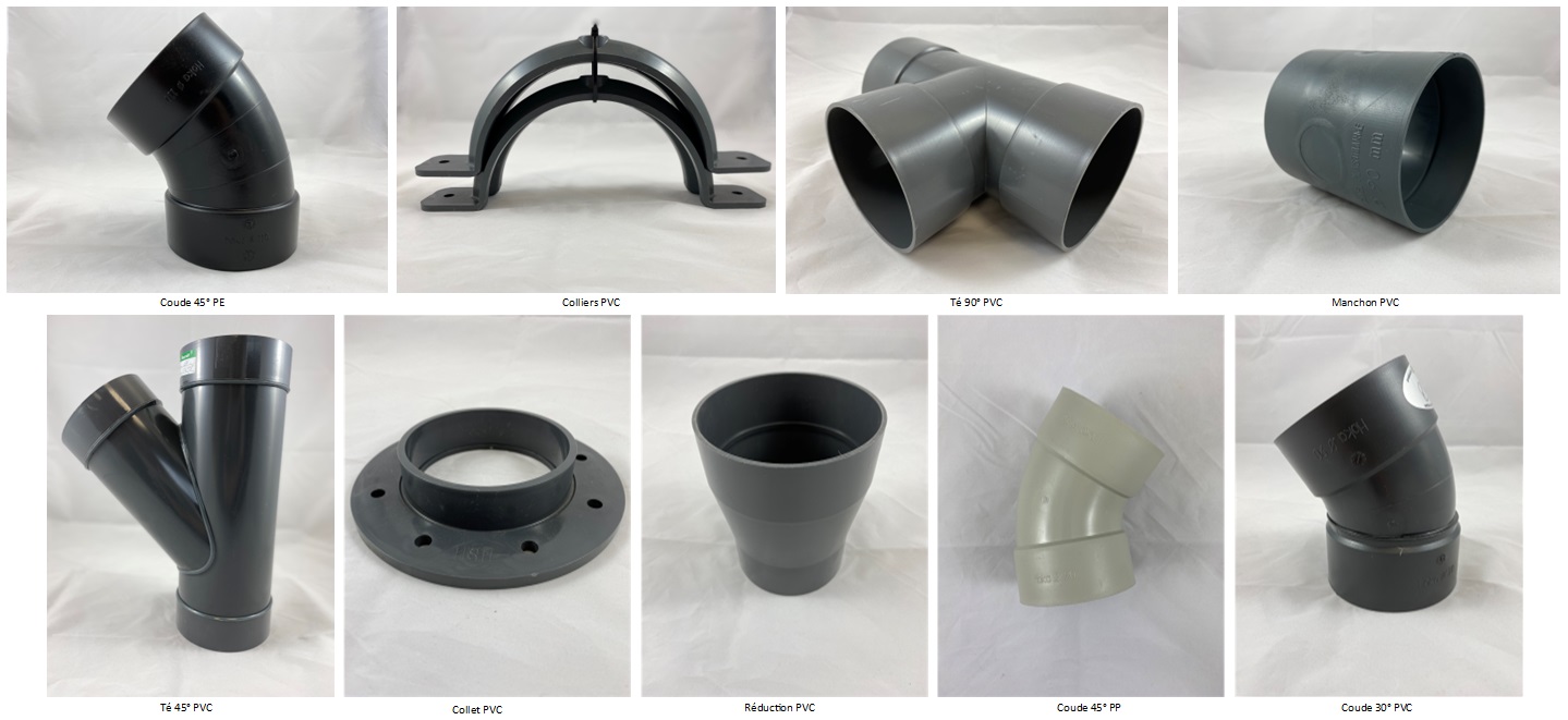  Gamme complète de tuyauterie plastique aéraulique 