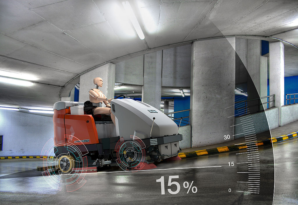  Une autolaveuse pour la logistique et les zones commerciales 