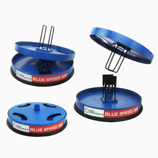 Dérouleur vertical 3 en 1 pour tourets bobines et couronnes BLUE SPEED 380 kg - CABLE EQUIPEMENTS