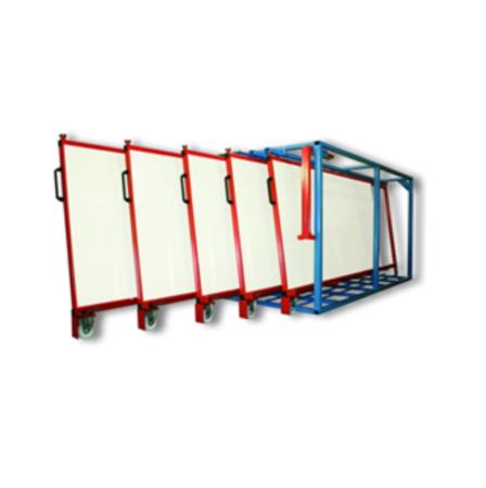 Rack de stockage vertical à plateaux extractibles - tôles plaques