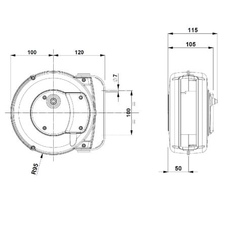 Achat Enrouleur de tuyau mural air et eau - basse pression 12 bar - YP100