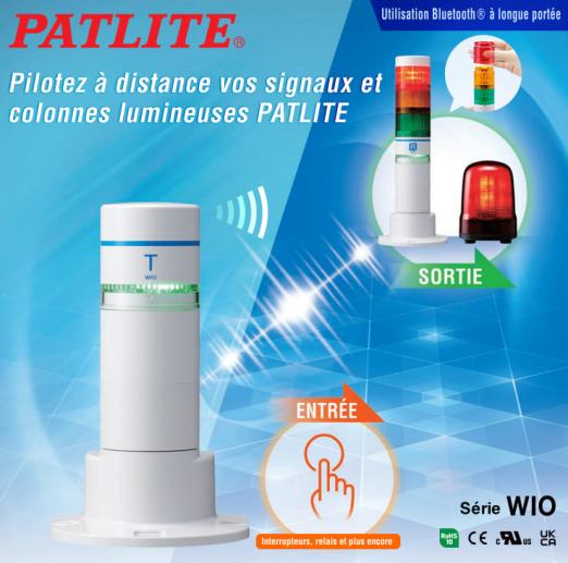 Duplicateur de signaux lumineux et sonores sans fil WIO PATLITE - PATLITE