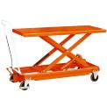 Table élévatrice mobile manuelle à grand plateau BS