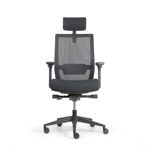 Fauteuil ergonomique GIANT à assise mousse et dossier filet - SIEGES & COMPAGNIE