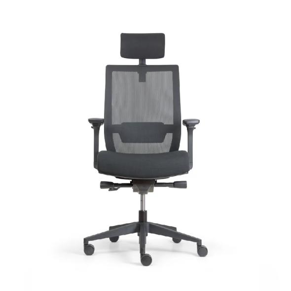 Fauteuil ergonomique GIANT à assise mousse et dossier filet