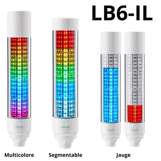 Colonne lumineuse multicolore programmable IO Link Série LB6-IL - PATLITE