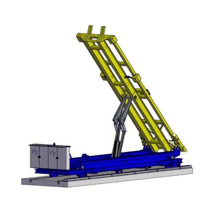 Basculeur de conteneur 20 - 30' mobile à dispositif de pesage intégré