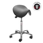 Siège-selle à roulettes Dalton PU - Alu50 - assise active - ACTIVERGO