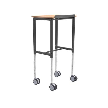 Caractéristiques Table de travail mobile à hauteur réglable - plateau inclinable*