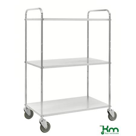 Fabricant Chariot desserte haut 3,4 ou 5 étagères réversibles 250 kg - KM4124-EB