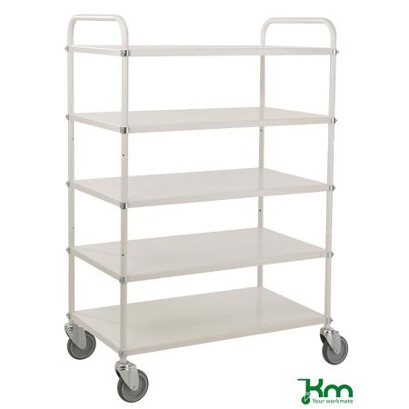 Information Chariot desserte haut 3,4 ou 5 étagères réversibles 250 kg - KM4124-EB