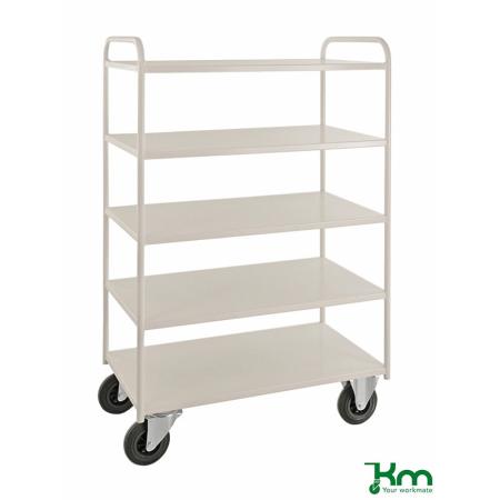 Prix Chariot desserte haut soudé 3 ou 5 étagères 400 kg KM4145-EB