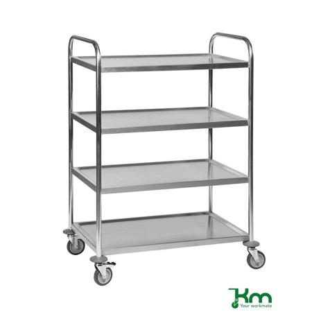 Chariot desserte inox C2 - 4 étagères 100 kg - KM60356