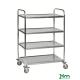 Chariot desserte inox C2 - 4 étagères 100 kg - KM60356