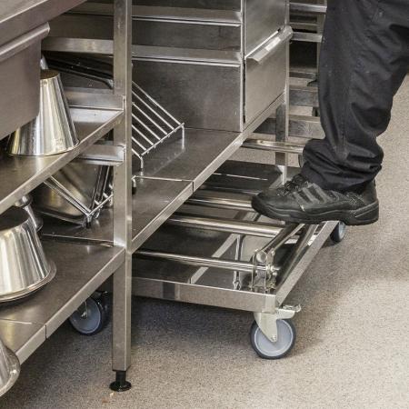 Devis Chariot plateforme inox C2 à poignée repliable 100 kg KM60360