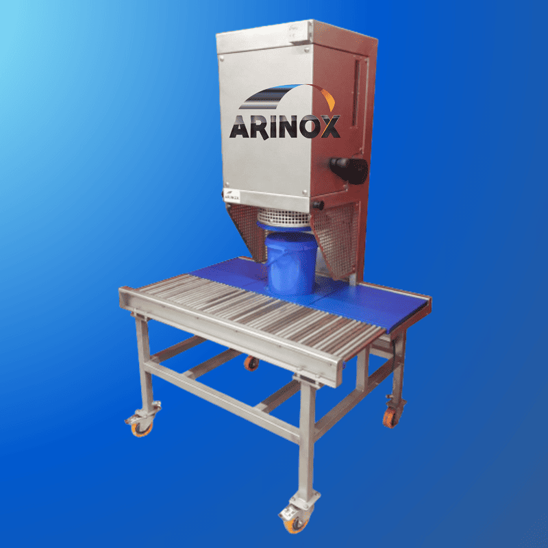 Fermeuse de seau alimentaire semi-automatique inox