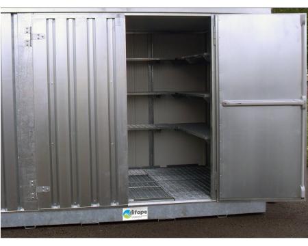 Bungalow de rétention isolé par panneaux sandwich - antigel