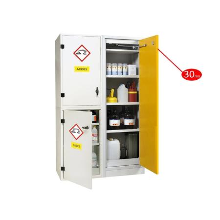 Armoire de sécurité multirisques 3 compartiments dont 1 coupe-feu