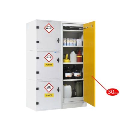Armoire de stockage multirisques 4 compartiments dont 1 coupe-feu