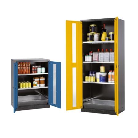 Armoire produits dangereux à portes vitrées