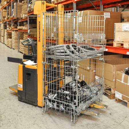 Devis Caisse palette pliable gerbable à maille métallique 1000 kg - KM079119