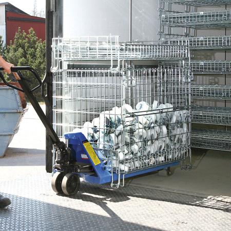 Caisse palette pliable gerbable à maille métallique 1000 kg - KM079119