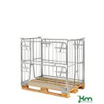 Réhausse-palette Euro tubulaire à demi porte repliable KM901000 - ACTIVERGO