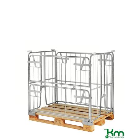 Réhausse-palette Euro tubulaire à demi porte repliable KM901000