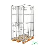 Entourage de palette tubulaire à demi porte repliable 800 mm KM901800-K - ACTIVERGO