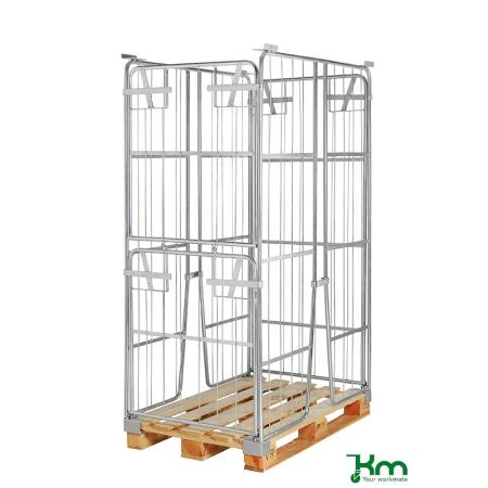 Entourage de palette tubulaire à demi porte repliable 800 mm KM901800-K