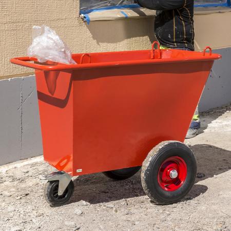 Achat Benne à déchets 3 roues avec anneaux de levage 400 litres