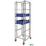 Chariot porte-bacs modulable - tablettes droites ou inclinées 150 kg - ACTIVERGO
