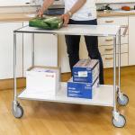 Chariot desserte 2 étagères poignée horizontale KM30780-6 - bureau tertiaire - ACTIVERGO