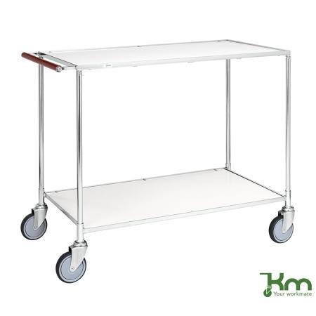 Achat Chariot desserte 2 étagères poignée horizontale KM30780-6 - bureau tertiaire