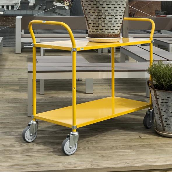 Chariot desserte coloré - 2 ou 3 étagères réversibles KM2105