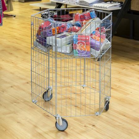 Achat Chariot à maille hexagonal à hauteur de fond ajustable - 60 kg