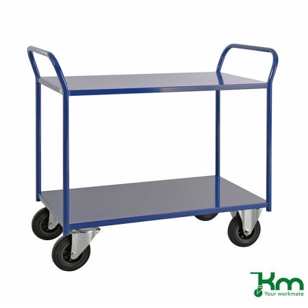 Chariot desserte métallique soudé - 2 étagères KM4168