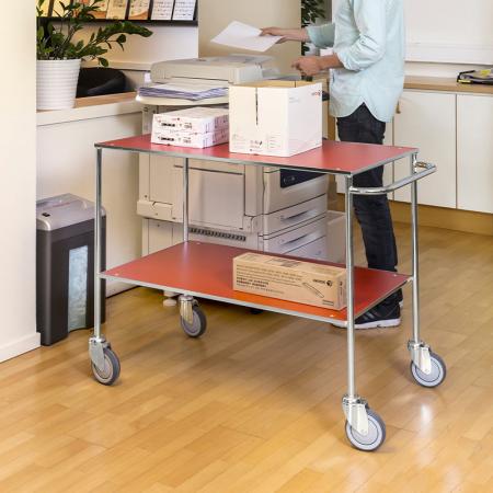 Chariot de service 2 étagères - poignée horizontale KM170-6