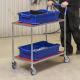 Chariot de service à roulettes 2 étagères - poignée verticale KM3730-BJ