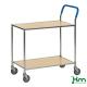 Prix Chariot de service à roulettes 2 étagères - poignée verticale KM3730-BJ
