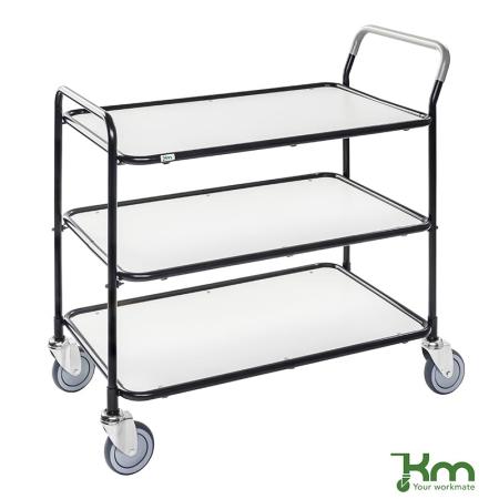 Devis Chariot de service acier 3 étagères stratifiées 2 poignées KM30773-6