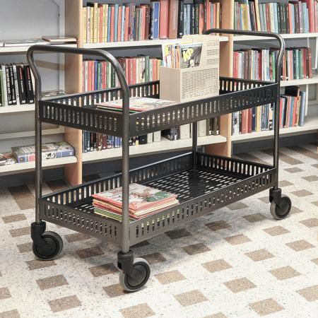 Occasion Chariot de service à étagères à rebords et fond ajourés KM4200