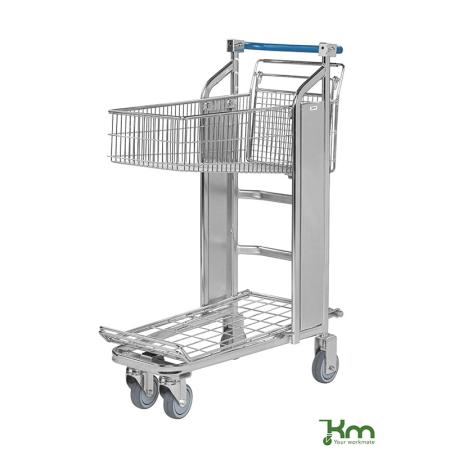 Achat Chariot ergonomique à panier profond - Frein grip