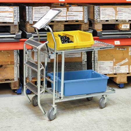 Chariot à maille 2 plateaux - fixe et escamotable