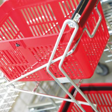 Achat Chariot porte-panier de courses - libre service KM111013