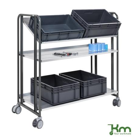 Achat Chariot préparateur de commandes 3 étagères réglables - 150 kg