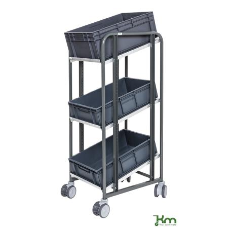 SAV Chariot préparateur de commandes 3 étagères réglables - 150 kg