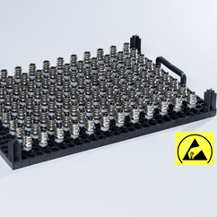 Porte pièces modulaire TECH-TRAY Variogrid ESD : protection des composants électroniques contre les décharges électrostatiques