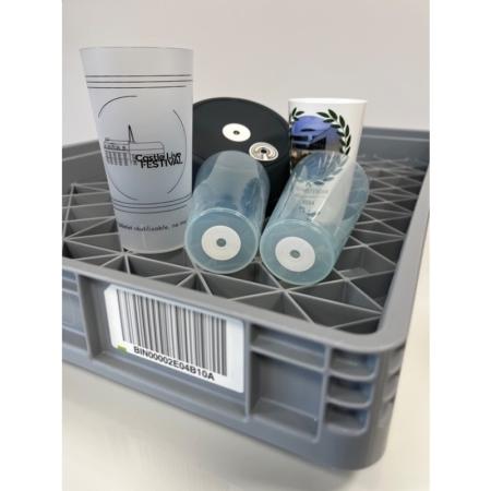 Etiquette RFID moulée pour emballages réutilisables ino-cup