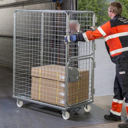 Devis Roll conteneur 4 côtés grillagés 800 kg à frein central KM80-S